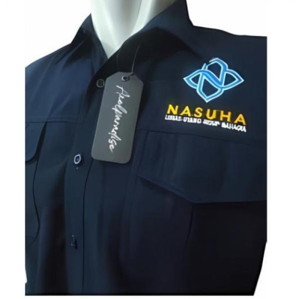 Baju Berkerah Biru Tua