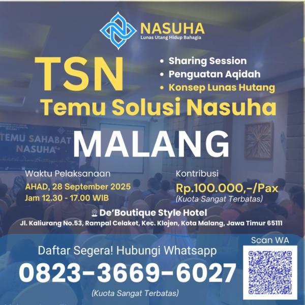 Temu Solusi Nasuha Malang, Ahad (Minggu) 28 September 2025