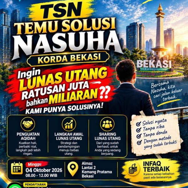 Temu Solusi Nasuha (TSN) Bekasi, Ahad 4 Oktober 2026